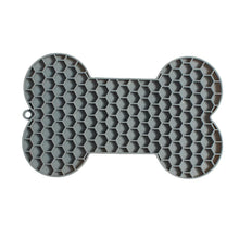 Bone Shape Silicone Licking Pad in Grey