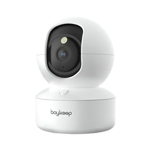 White Boykeep 2K pet camera with pan and tilt