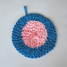 Brain Stimulating Pet Snuffle Mat in Dark Blue with Pink