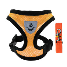 Breathable Mesh Harness for Pets in Orange