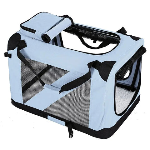 Breathable Pet Travel Cage in Blue