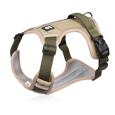 Breathable Quick Release Dog Harness in Khaki