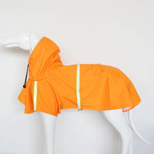 Cape-style Pet Raincoat in Orange