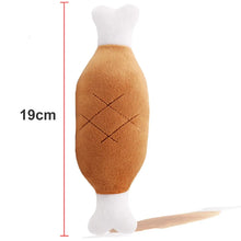 Carrot Squeaky Plush Toy in 1 Piece Chicken Leg