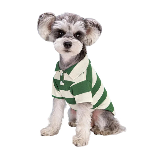 Casual Pet Polo Shirt for Summer in Green