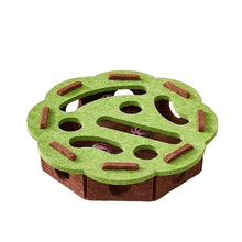 Cat Interactive Puzzle Toy Box with Ball in Green-Round