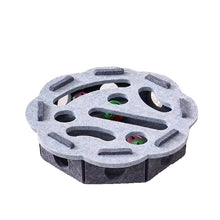 Cat Interactive Puzzle Toy Box with Ball in Grey-Round