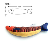 Catnip Fish Toy with Sound and Chew Features in Orange