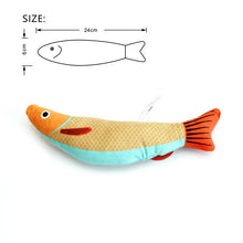 Catnip Fish Toy with Sound and Chew Features in Yellow