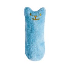 Catnip Plush Toy with Chewing Features in Blue