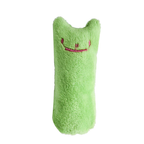 Catnip Plush Toy with Chewing Features in Green