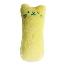 Catnip Plush Toy with Chewing Features in Yellow