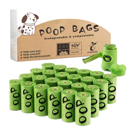 Certified Compostable Dog Poop Bags on a white background