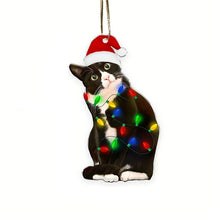 Alternate view of the Charming Black Cat Christmas Ornament