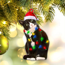Charming Black Cat Christmas Ornament, product photo 4 of 12