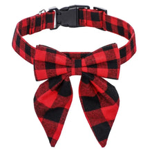 Christmas Bow Collars for Pets in Red Black