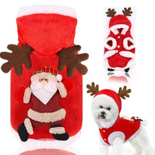 Christmas Dog Coat Hoodie for Dogs in Santa Claus