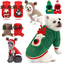 Christmas dog hoodies in Santa, reindeer and festive designs