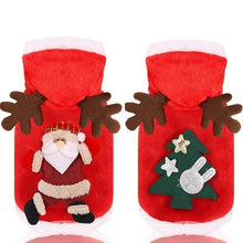 Red Christmas dog costumes in multiple designs
