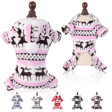 Christmas Dog Jumpsuit Pyjamas in Rose Pink