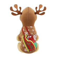 Christmas Hooded Sweater for Sphynx Cats Winter Costume in Brown Sled