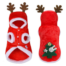 Christmas Hooded Sweater for Sphynx Cats Winter Costume in Red Reindeer