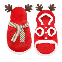 Christmas Hooded Sweater for Sphynx Cats Winter Costume in Red Reindeer with Scarf