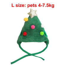 Christmas Pet Costume Set with Hat & Bib in Christmas Tree (Large)