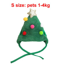 Christmas Pet Costume Set with Hat & Bib in Christmas Tree (Small)