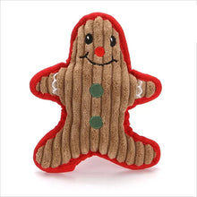 Christmas Plush Chew Toys for Pets in Gingerbread Man