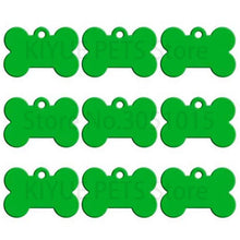 Classic Bone Dog ID Tags in Green