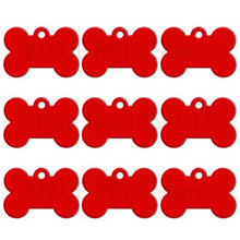 Classic Bone Dog ID Tags in Red
