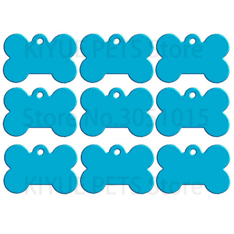 Classic Bone Dog ID Tags in Sky Blue