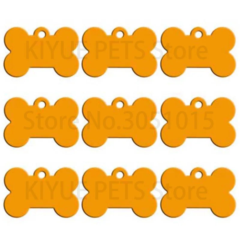 Classic Bone Dog ID Tags in Yellow