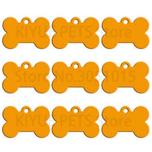 Classic Bone Dog ID Tags in Yellow