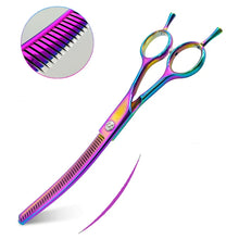 Colourful Dog Curved Thinning Shears, product photo 3 of 10