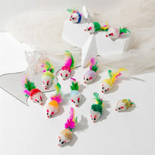 Colourful Mouse Cat Toy with Feather, product photo 5 of 7