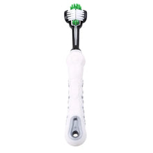 Colourful Three Sided Pet Tooth Brush in White