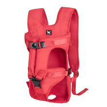 red pet carrier