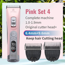 Cordless Electrical Pet Clipper in Pink Set 4