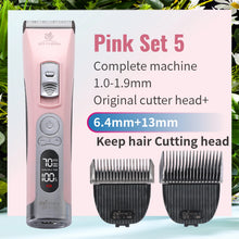 Cordless Electrical Pet Clipper in Pink Set 5