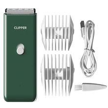 Cordless Rechargeable Pet Hair Trimmer in Green