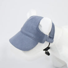 Corduroy Pet Sun Hat in Blue