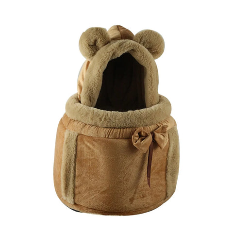 Cosy Travel Pet Carrier for Small Pets in Brown