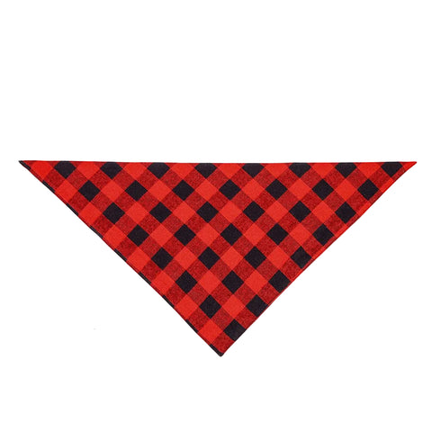 Cotton Plaid Washable Pet Scarf Bandana