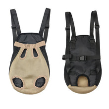 Denim Pet Backpack in Light Brown