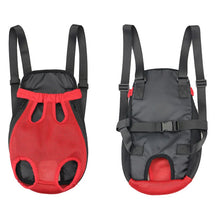 Denim Pet Backpack in Red