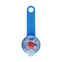 Blue silicone pet light with transparent round housing