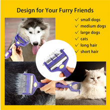 Dog Grooming Brush Dematting Comb Undercoat Rake for Pets, product photo 8 of 9