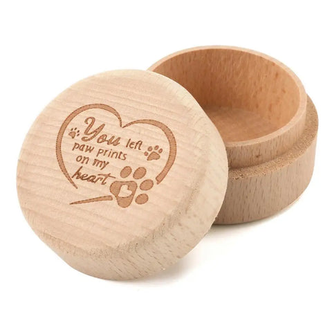 Dog Hair Keepsake Box in Wood Color